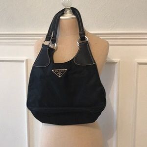 Prada nylon and leather bag